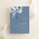 Recherche de floral bleu mariage invitations Blanc