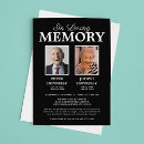 Search for two persons invitations In loving memory