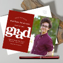 Search for masculine graduation invitations Red
