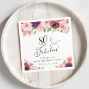 Search for 80th birthday napkins Floral