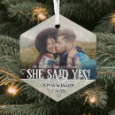 Search for marriage proposal ornaments She said yes