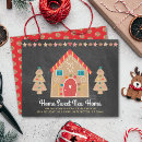 Search for holiday moving announcement cards Gingerbread house