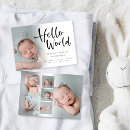 Search for hello world birth announcement cards Script