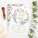 Search for princess floral 1st birthday invitations Crown