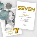 Search for 7th photo birthday invitations Modern