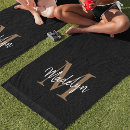 Search for black and gold beach towels Monogrammed