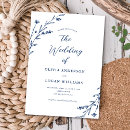 Recherche de bleu marine mariage invitations Boho