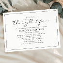 Search for night before wedding invitations Black and white