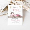 Search for pink race car invitations Two fast