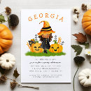 Search for witch birthday invitations Pumpkin