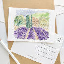 Search for lavender watercolor postcards French