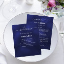 Search for blue and white wedding programs Modern