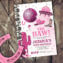 Search for disco bachelorette party invitations Space cowgirl party