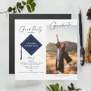Search for square graduation invitations Navy blue