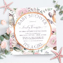 Search for beach shells square invitations Nautical