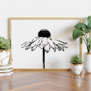 Search for black and white flower drawing decor Botanical