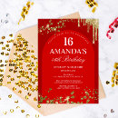 Search for lady in red invitations Gold