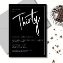 Search for black 30th birthday invitations Script