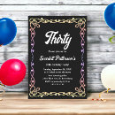 Search for black and neon birthday invitations Modern