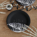 Search for halloween skeleton plates Black and white