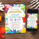 Search for monster 1st birthday invitations Children