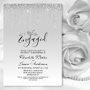 Search for elegant silver engagement party invitations Sparkle