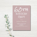 Search for pink 60th birthday invitations Trendy
