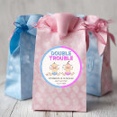 Search for girl and boy twins baby stickers Pink and blue