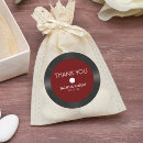 Search for vinyl record wedding stickers Thank you