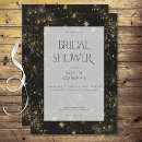 Search for black and gold bridal shower invitations Simple