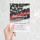 Recherche de sapeur retraite invitations Ligne rouge fine