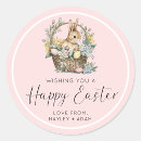 Search for happy easter pink bunny stickers Easter egg hunt