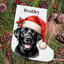Search for black santa christmas stockings Labrador retriever