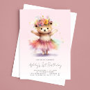 Search for ballerina bear invitations Watercolor