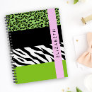 Search for green leopard notebooks Zebra stripes