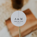 Recherche de chic monogram wedding stickers Moderne