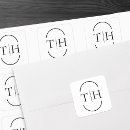 Search for oval monogram stickers Black and white