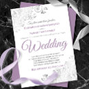 Recherche de blanc violet invitations Simple