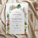 Search for plumeria wedding invitations Greenery