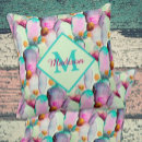 Search for teal and yellow pillows Monogrammed