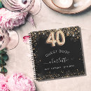 Search for 40th birthday guest books Black
