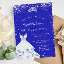Search for royal blue quinceanera invitations Blue and silver
