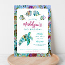 Recherche de tortues de mer invitations Aquarelle