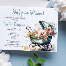 Search for pram baby shower invitations Blue