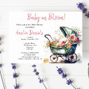 Search for vintage pram baby shower invitations Retro