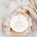 Search for round baptism stickers Cross