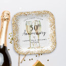 Search for anniversary plates Black and gold