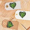 Search for black hearts on green stickers Modern