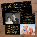 Search for 50th anniversary party invitations Retro