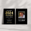 Recherche de black gold graduation invitations Diplômé